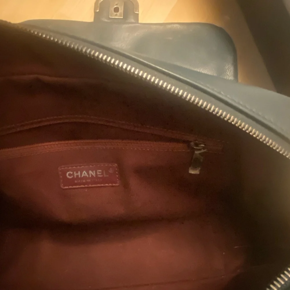 CHANEL Dark Green Quilted Shoulder Bag